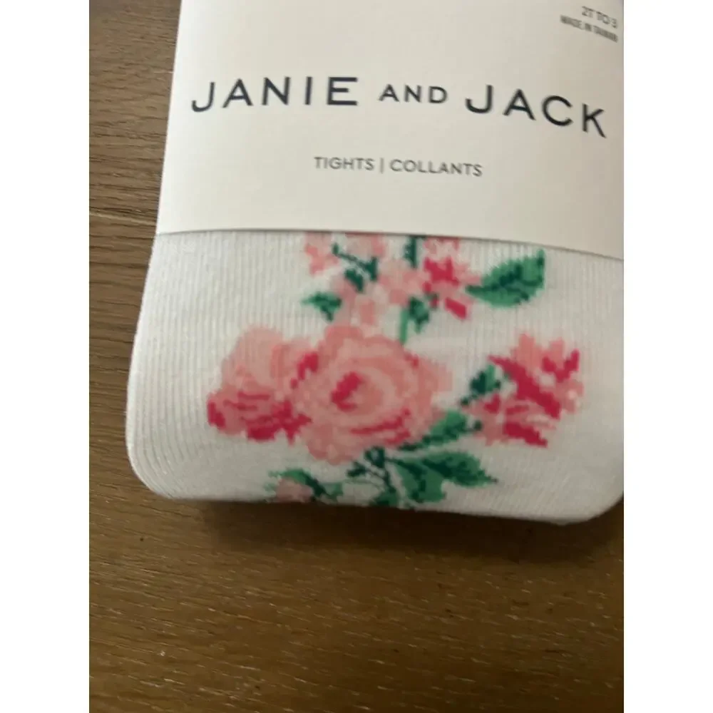 NWT Janie and Jack floral tights 2T to 3